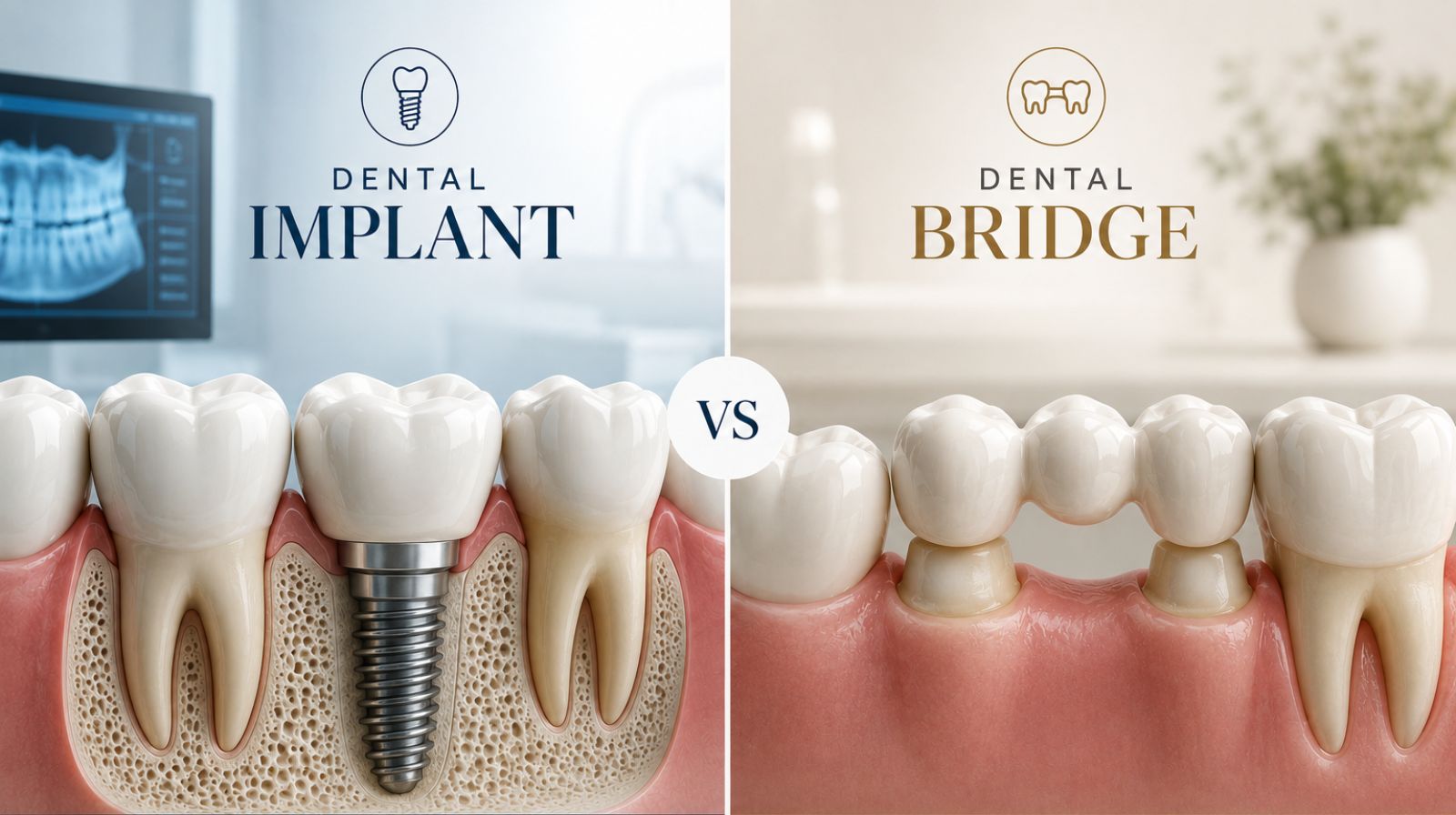 Dental Bridge vs Dental Implant