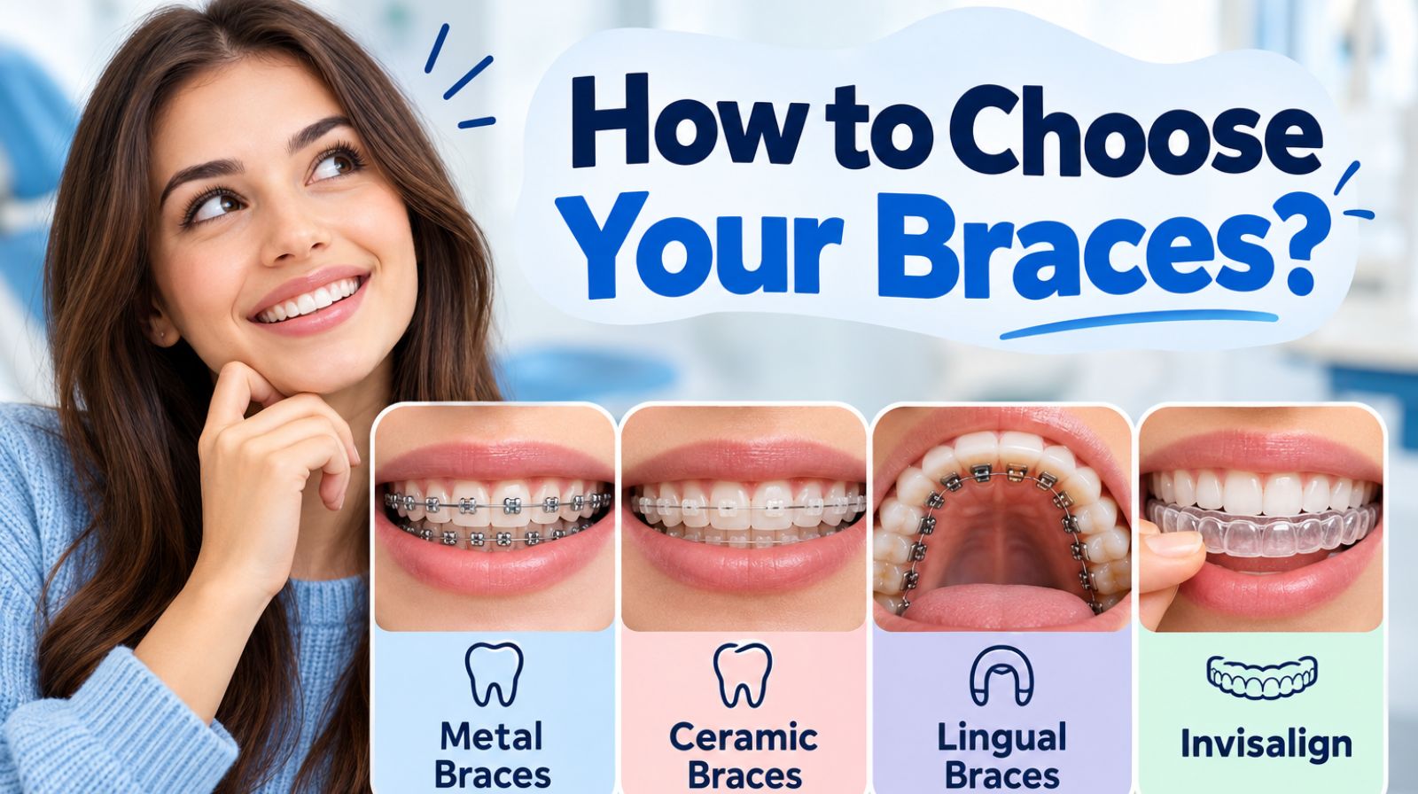 How to Choose Your Braces: Metal, Ceramic, Lingual or Invisalign?